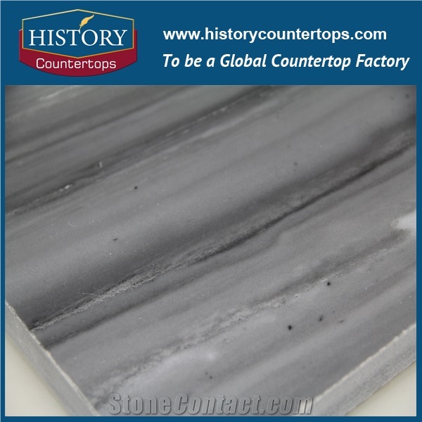 Historystone Hot Selling 2cm Thickness Hilton Grey Polished Cut to Size Dark Cloud Marble Tiles & Slabs for Walling Flooring Covering Designs.