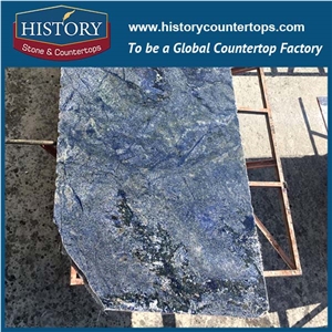 Historystone Imported Azul Bahia Blue Polished Granite,Bahia Polished Granite Big Slabs & Tiles for Designs,Customized Sizes and Good Quality