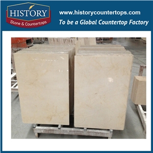 Historystone Imported Best Sales Natural Polished Spain Cream Marfil Marble Cheap Flooring Tile & Wall Cladding,Used Indoor & Outdoor Decoration.