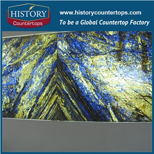 Historystone Imported Bolivia"S Blue Luxury Natural Bolivia Blue Granite, Can Be Customized Stone Slab for Flooring Tiles, Wall Cladding Covering