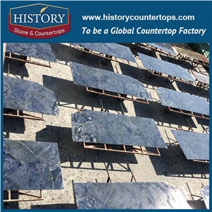 Historystone Imported Brazil Blue Granite Azul Bahia 2cm Granite Slabs,Exterior Decoration for Wall,Floor and Inner for High/Elegant,Polished Surface.