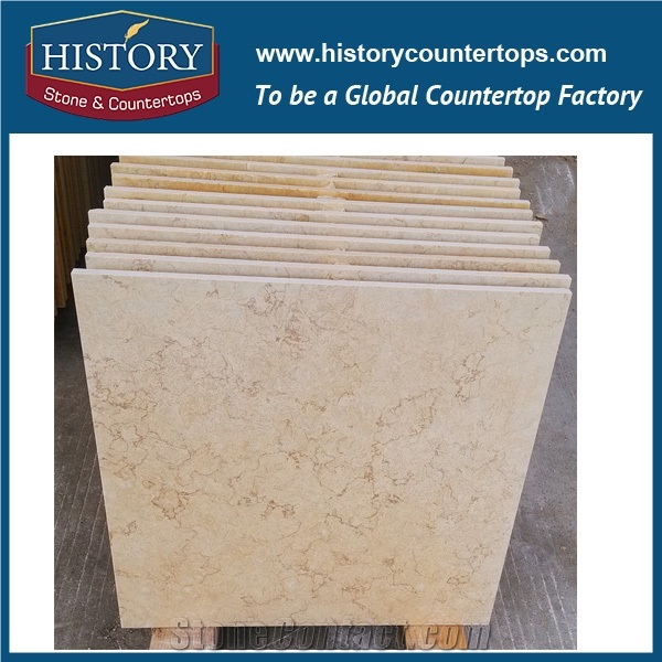 Historystone Imported Cut to Size Sunny Yellow Marble Cheap Bathroom Wall Panels Natural Stone Polished Surface Finished for Sales.