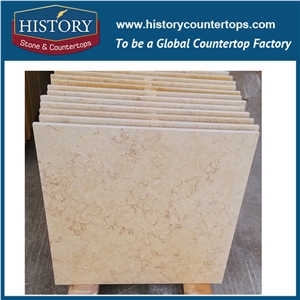 Historystone Imported Cut to Size Sunny Yellow Marble Cheap Bathroom Wall Panels Natural Stone Polished Surface Finished for Sales.