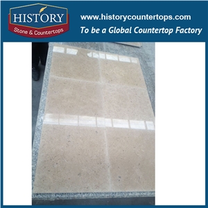 Historystone Imported Egypt Full 90 Degrees up Polished Beautiful Paris Sinai Pearl Marble Look Beige Flooring Tiles and Wall Covering.