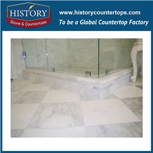 Historystone Imported Italy Snow Flower Crystal White Polished Marble Flooring Tiles and Wall Cladding Covering/High-End Hotels/Villa/Shopping Mall.