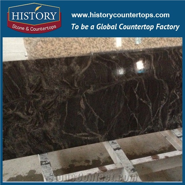 Historystone Imported Natural Cosmic Black Granite Tiles & Slabs Polished Polished Surface Finishing and Cheap Stone,Interior & Exterior Decoration.