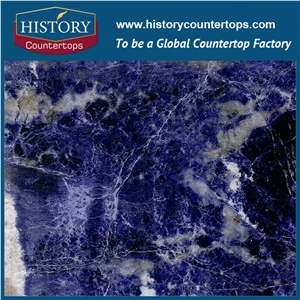 Historystone Imported Natural Sodalite Blue Stone for Granite Flooring/Wall Cladding Covering Etc & Granite Tiles & Slabs for Hot Sales