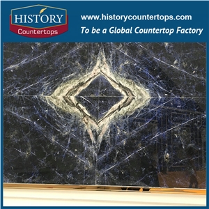 Historystone Imported Natural Sodalite Blue Stone for Granite Flooring/Wall Cladding Covering Etc & Granite Tiles & Slabs for Hot Sales