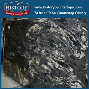 Historystone Imported Natural Stone Hot Sales Natural Brazil Black Titanium Granite for Slabs & Tiles,Floor Polishing and Wall Cladding Covering.