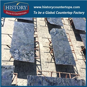 Historystone Imported Natural Stone Polished Azul Bahia Blue Granite Slab Price,Application Various Building Material,Construction Projects.