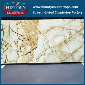 Historystone Imported Natural Stone Roman Blue Granite Slabs Golden Vein Mesh for Wall Covering and Floor Tile,Best Selling Stone Luxury Granite.