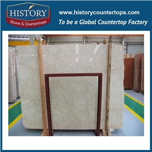 Historystone Imported Polished/Honed Surface Marble Block New Products Paris Beige Stone Slabs for Flooring Tiles/Indoor & Outdoor Walls.