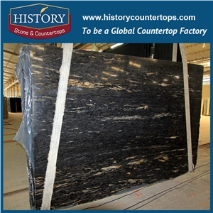 Historystone Imported Professional Supplier Of Titanium Granite Slabs, Black Colors with Low Price,Finished Surface Polished/Flamed/ Honed,Etc