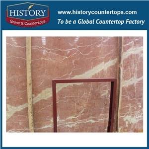 Historystone Imported Spain Rojo Alicante Marble Floor Red Color with White Veins,Be Suitable for Wall and Flooring Ornament.