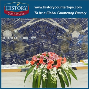 Historystone Imported the Best Top Quality Brazilian Exotic Sodalite Blue Granite Stone Slabs & Tiles,As Polished/Flamed Polished Finished