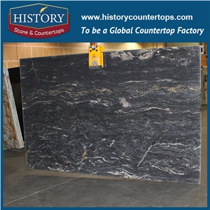 Historystone Imported Titanium Black Granite Cosmic Titanium Big Slabs,Usage Flooring and Walling,Indoor & Outdoor Decoration,Customized Design.