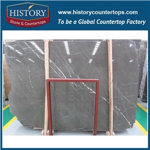 Historystone Imported Turkey Best Price Natural Well Polished Bulgaria Gray Marble Stone for Flooring Tiles and Wall Cladding Covering.