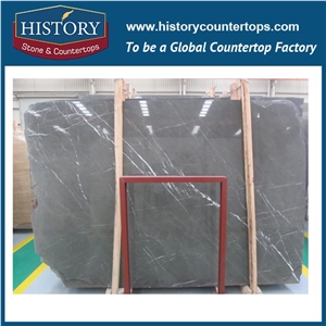 Historystone Imported Turkey Best Price Natural Well Polished Bulgaria Gray Marble Stone for Flooring Tiles and Wall Cladding Covering.