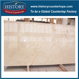 Historystone Imported Turkey Cream Marfil Sp Decoration Marble/Lightning Beige Color Slabs Decoration for Home/Residence/Hall/Hotels.