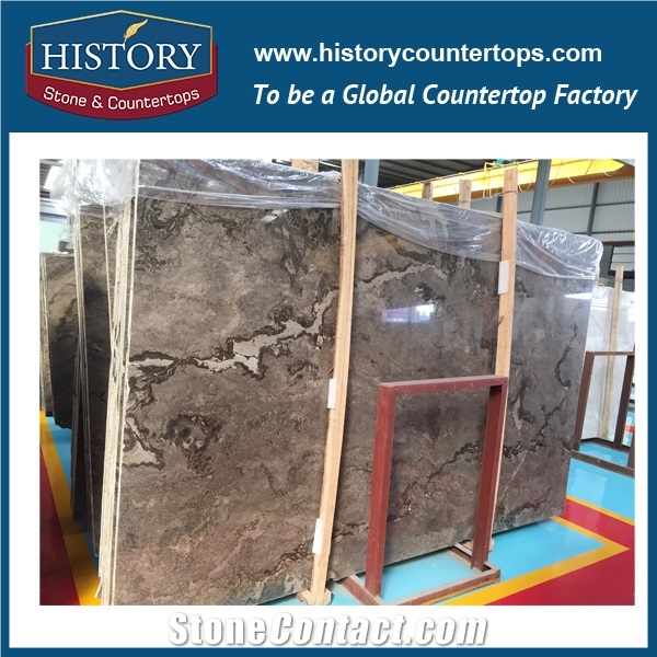 Historystone Imported Turkey Polished Fantasy Silver Marble Slab Grey Vein Marble Tiles and Slabs,Usage for Interior & Exterior Decoration.