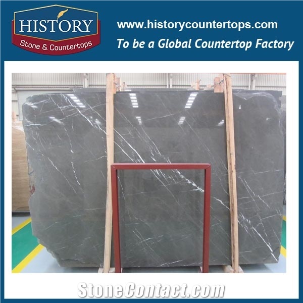 Historystone Imported Turkey Polished Surface Finished Bulgaria Gray Marble Stone Slabs for Tiles, Be Usage for Home/Hotel/ Residential.