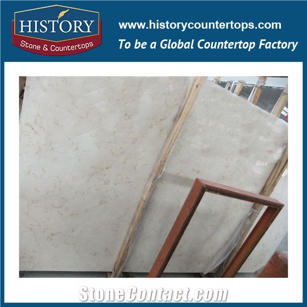 Historystone Imported Wholesale Natural Stone America Beige Marble 2cm Thickness Slabs,Available in Indoor and Outdoor Construction Decoration.