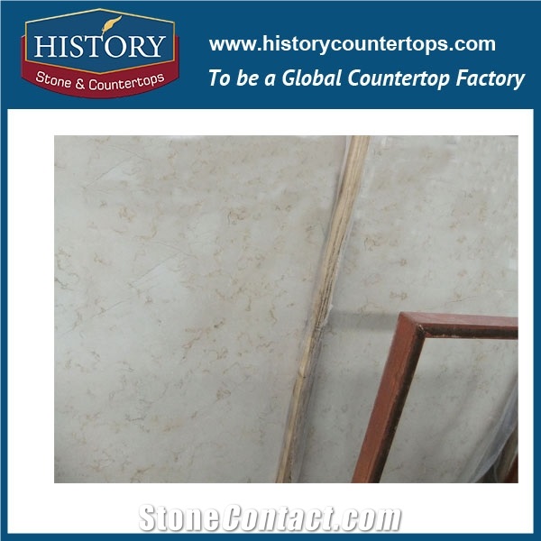 Historystone Imported Wholesale Natural Stone America Beige Marble 2cm Thickness Slabs,Available in Indoor and Outdoor Construction Decoration.