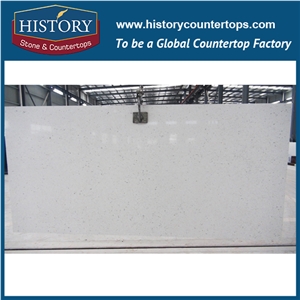 Historystone in Bianco River Cut-To-Size with Glossy and Slippy Surface Imitation Marble Tile and Slab Quartz Stone for Flooring or Walling