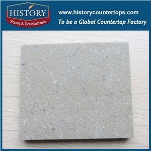 Historystone in Dreamy Marfil with Polished and Smoothed Surface Tile and Slab Quartz Stone for Kitchen Countertops or Worktops.