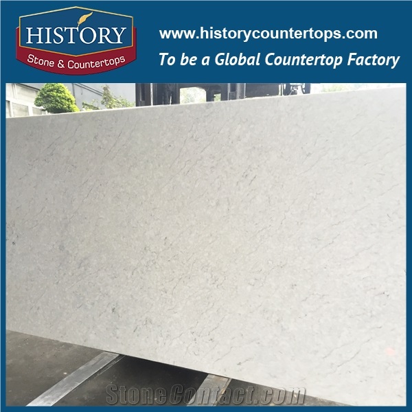 Historystone in Lyra with High Polishing Surface Imitation Marble Tile and Slab Quartz Stone for Flooring and Sheeting.