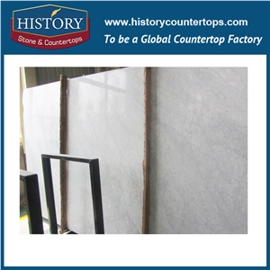Historystone Italy Imported Bianco Carrara Polished or Honed White Marble Stone Tile 3d Flooring and Wall Cladding Covering Design.