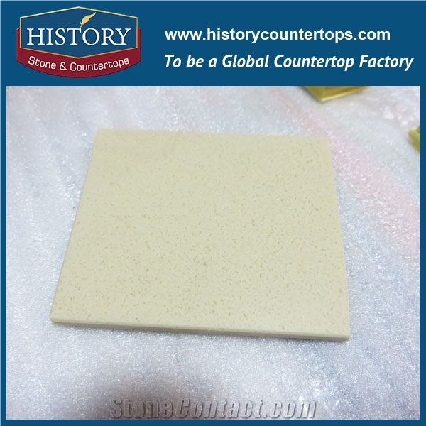 Historystone Kamari with Rich and Smooth Surface Artificial Fine Sand Tile and Slab Quartz Stone for Kitchen Countertops or Worktops