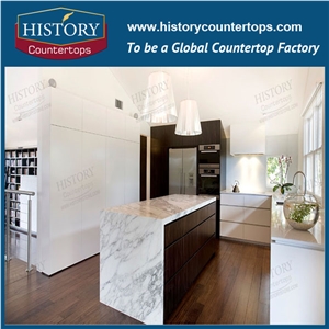 Historystone Marble Kitchen Countertops, Custom Countertop with Drilling Hole, Island Tops
