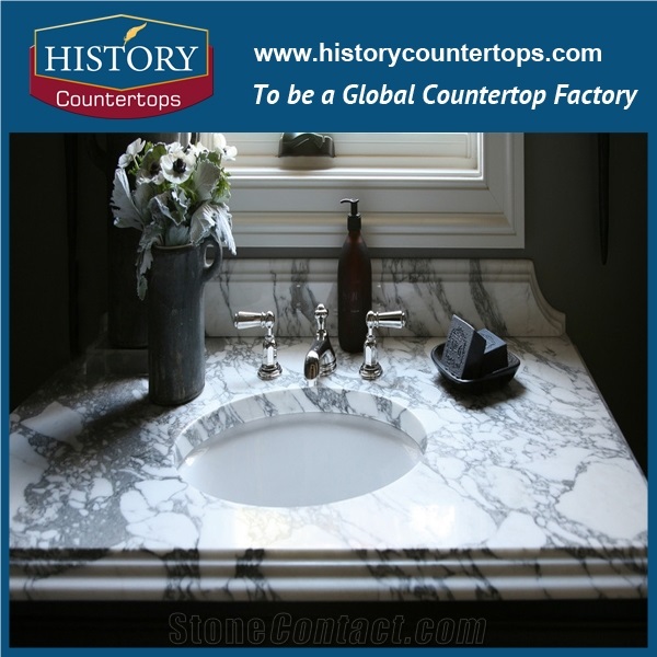Historystone Marble Kitchen Countertops, Custom Countertop with Drilling Hole, Island Tops