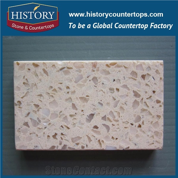 Historystone Mexican Galaxy White with Polished and Smooth Surface Shunning Tile and Slab Quartz Stone for Kitchen Countertops.