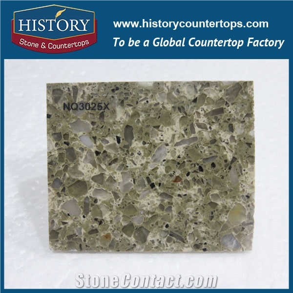 Historystone Multi-Color Surface in Royal Silver Colorful Granite Tile and Slab Quartz Stone for Kitchen Countertops or Desk Tops.