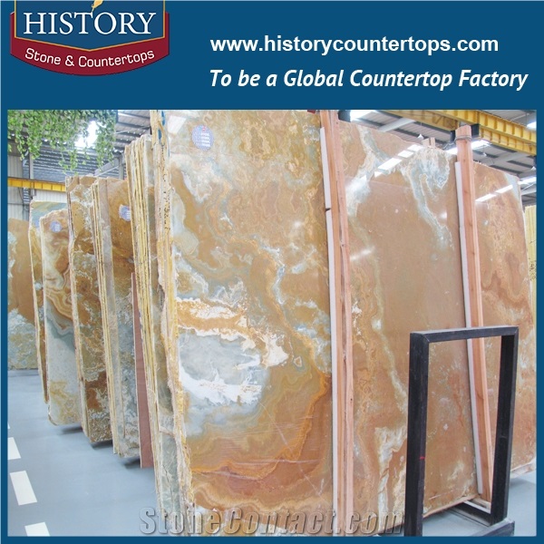 Historystone Onyx Slabs & Tiles for Counter Tops and Bars, Interior Wall Panels, Water Walls,Make in French Covering