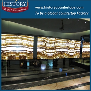 Historystone Onyx Slabs/Tiles, Wall/Floor Covering, Decrection the Building, Cut to Countertops