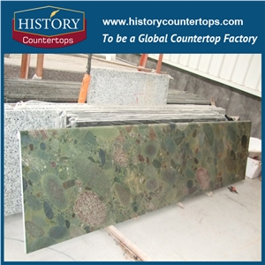 Historystone Pebble Green Granite Bathroom Countertops/ Custom Vanity Tops/Solid Surface in 2/3cm