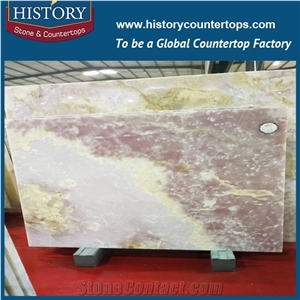 Historystone Pink Onyx Slab and Tiles / Wall /Floor Covering Decoract the Home and Hotel