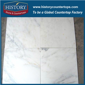 Historystone Polished Chinese East White Marble Thin Tile China Carrara White Color,Usually for Cutting Tiles & Slabs Building Decoration.