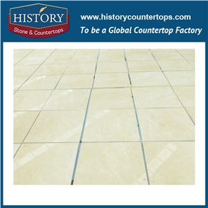 Historystone Spain Imported Cream Marfil Cream Beige Tiles Spainish Crema Marfil White Marble Slabs for Flooring and Wall Cladding Covering.