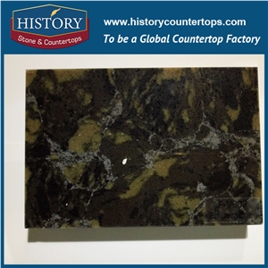 Historystone Volga Green with Gorgeous Color Surface Man Made Fancy Granite Quartz Stone Tile and Slab for Tiling and Walling.