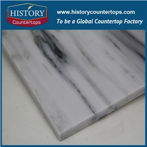 Historystone Wavy White Cheap Polished Marble Block Tiles & Slabs for Wall and Floor Decoration,Cut to Size Skirting and All Kinds Of Other Types
