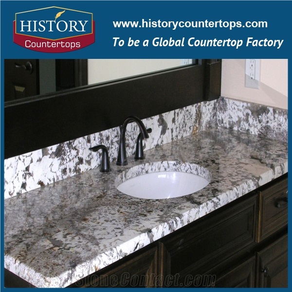 Historystone White Granite Bathroom Vanity Tops Have 2/3 Cm/ Custom Vanity Tops/Solid Surface