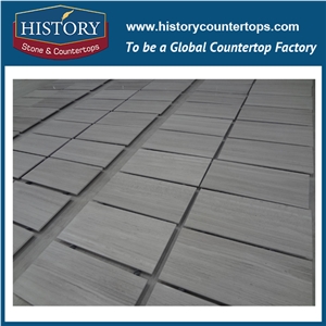 Historystone White Wooden Graining Marble Cut-To-Size Slabs & Tiles,Flooring Border Designs with Cutting Popular with the Marble Pattern.