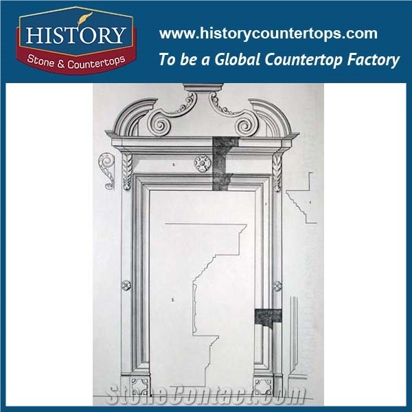 Hot Sale Grey Sandstone Decorative Carved Arched Main Gates Entrance Door Surrounds, Home Used Door Frames Pillars