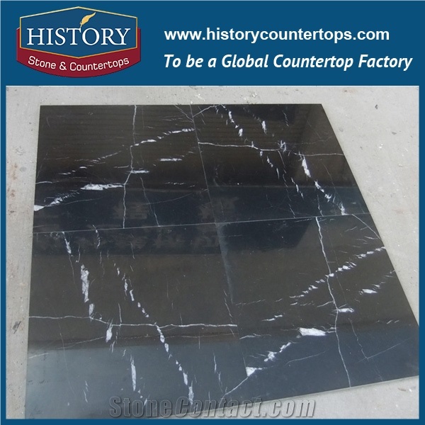 Hot Selling Nero Marquina Marble Black Marble with White Vein Stone Slabs and Tile for Wall Floor Covering