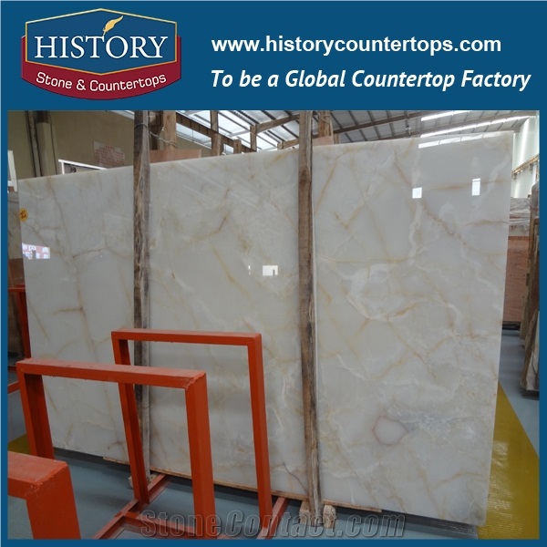 Import Natural Stone Polished White Onyx Stone Slab For Wall Tile Floor Tiles Onxy Stone Flooring Wall Covering From China Stonecontact Com