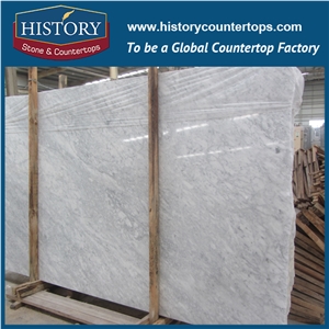 Italy Bianco Carrara Marble Slabs and Tiles Suitable for Polishing Kitchen and Bathroom Countertops, Wall and Floor Covering